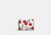 Coach Outlet Mini Wallet On A Chain With Cherry Print In White/multi