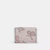 Coach Outlet Mini Wallet On A Chain With Sparkly Butterfly Print In Pink