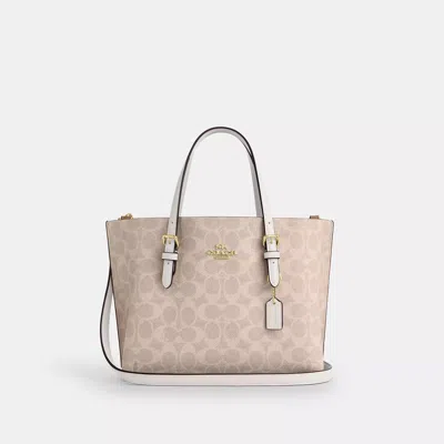 Coach Outlet Mollie Tote Bag 25 In Signature Canvas In Beige