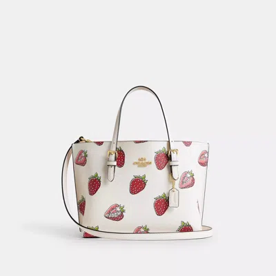 Coach Outlet Mollie Tote Bag 25 With Strawberry Print