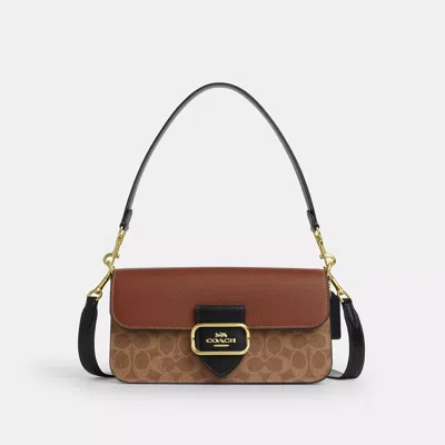 Coach Outlet Morgan Shoulder Bag In Colorblock Signature Canvas