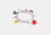 Coach Outlet Mushroom And Apple Charm Bracelet In Silver