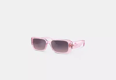 Coach Outlet Narrow Rectangle Sunglasses In Pink