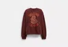 Coach Outlet New Year Crewneck Sweatshirt With Snake Graphic In Red