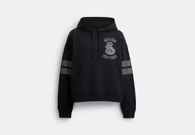 Coach Outlet New Year Hoodie With Snake Graphic In Black
