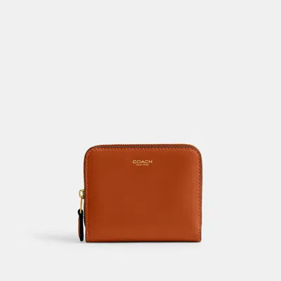 Coach Outlet New York Billfold Wallet In Brass/toffee