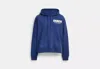 Shop Coach Outlet New York Graphic Hoodie In Blue