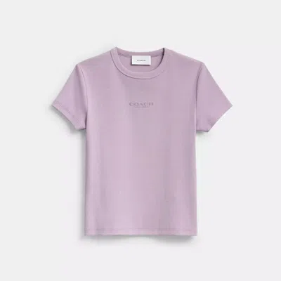 Coach Outlet New York Ribbed T-shirt In Purple