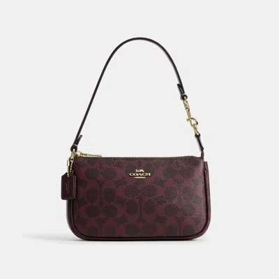 Coach Outlet Nolita 19 In Gold/black Currant