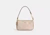 Coach Outlet Nolita 19 In Blocked Signature Canvas In Beige