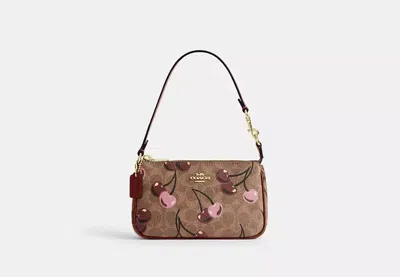 Coach Outlet Nolita 19 In Signature Canvas With Cherry Print In Beige/multi