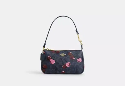 Coach Outlet Nolita 19 In Signature Canvas With Cherry Print In Blue/multi