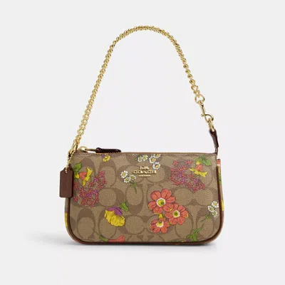 Coach Outlet Nolita 19 In Signature Canvas With Floral Print In Beige