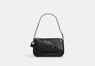 Coach Outlet Nolita 19 In Signature Leather With Heart Charm In Black