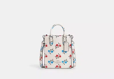 Coach Outlet North South Mini Tote With Floral Print In Multi