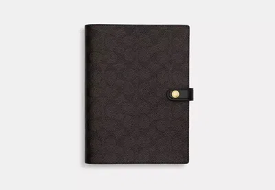 Coach Outlet Notebook In Signature Canvas In Beige