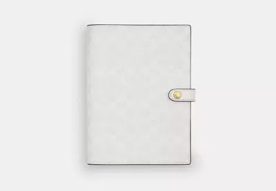 Coach Outlet Notebook In Signature Canvas In White