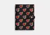 Coach Outlet Notebook With Heart Bolt Print In Black
