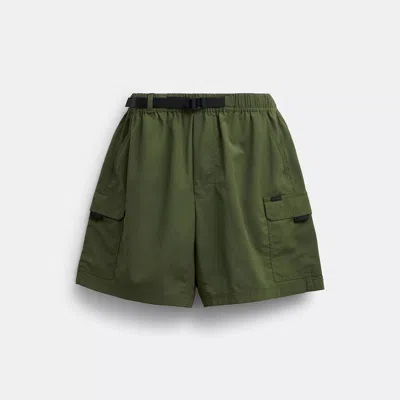 Coach Outlet Nylon Utility Short In Recycled Nylon In Pink