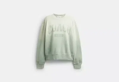 Coach Outlet Ombre Sporty Crewneck Sweatshirt In Organic Cotton In Green