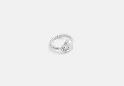 Coach Outlet Open Circle Heart Ring In Gray