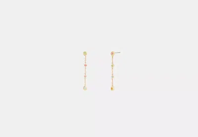 Coach Outlet Open Circle Thin Linear Earrings In Multi