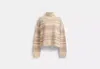Coach Outlet Open Neck Short Turtleneck In White