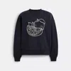 Coach Outlet Orange Crewneck Sweatshirt