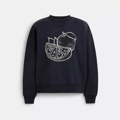 Coach Outlet Orange Crewneck Sweatshirt