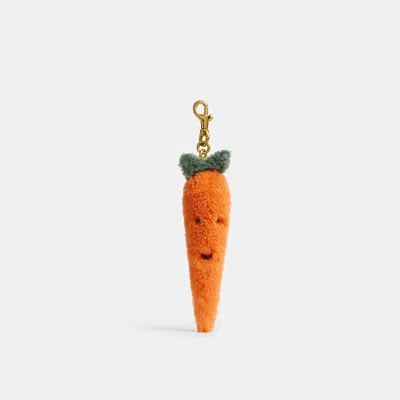Coach Outlet Outlet Carroty Bag Charm In Shearling In Brass/multi