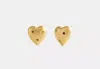 Coach Outlet Oversized Heart With Stones Stud Earrings In Gold