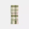 Coach Outlet Oversized Plaid Muffler With Rubber Patch In Multi