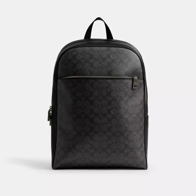 Coach Outlet Owen Backpack In Signature Canvas In Black