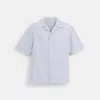 Coach Outlet Oxford Striped Camp Shirt In Multi
