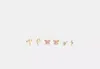 Coach Outlet P Initial Stud Earrings Set In Yellow