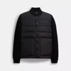Coach Outlet Padded Cardigan Jacket In Recycled Polyester In Black