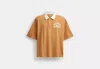Coach Outlet Park Society Rugby Shirt In Organic Cotton In Brown