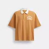 Coach Outlet Park Society Rugby Shirt In Organic Cotton In Brown