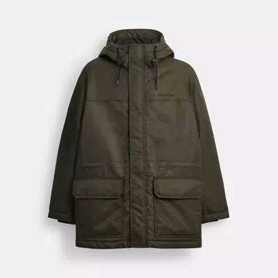 Coach Outlet Parka In Recycled Nylon In Green