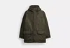 Coach Outlet Parka In Recycled Nylon In Green