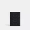 Coach Outlet Passport Card Case In Signature Canvas In Grey
