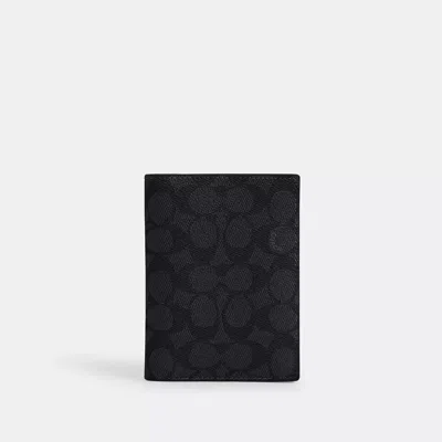 COACH OUTLET PASSPORT CARD CASE IN SIGNATURE CANVAS