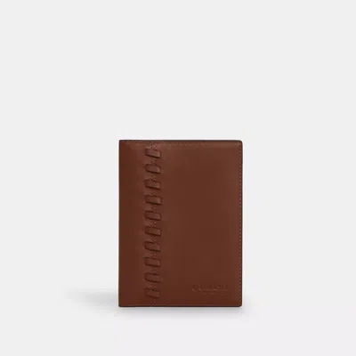 Coach Outlet Passport Card Case With Whipstitch