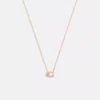 Coach Outlet Pave Signature Necklace In White