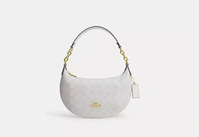Coach Outlet Payton Hobo In Signature Canvas In White