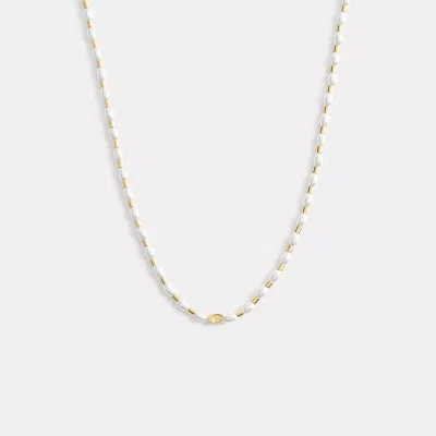 Coach Outlet Pearls And Beads Necklace In Multi