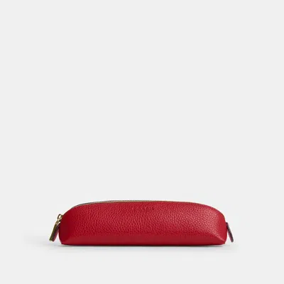 Coach Outlet Pencil Case In Gold/poppy