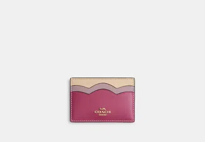 Coach Outlet Petal Card Case In Pink