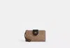Coach Outlet Phone Wallet In Signature Canvas In Beige