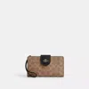 Coach Outlet Phone Wallet In Signature Canvas In Multi